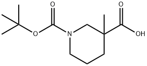 N-Boc-3-甲基-3-哌啶甲酸 结构式