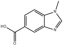 1-甲基-1H-苯并咪唑-5-羧酸, 53484-17-6, 结构式