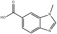 1-メチル-1H-ベンズイミダゾール-6-カルボン酸 化学構造式