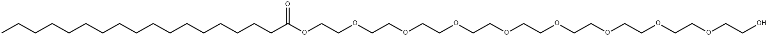 26-hydroxy-3,6,9,12,15,18,21,24-octaoxahexacos-1-yl stearate Struktur