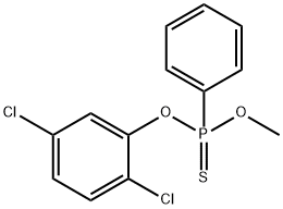 フェニルホスホノチオ酸O-メチルO-(2,5-ジクロロフェニル) 化学構造式