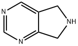 6,7-ジヒドロ-5H-ピロロ[3,4-D]ピリミジン 化学構造式