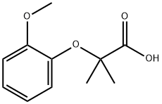 2-(2-メトキシフェノキシ)-2-メチルプロパン酸 化学構造式