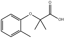 2-メチル-2-(2-メチルフェノキシ)プロパン酸 化学構造式