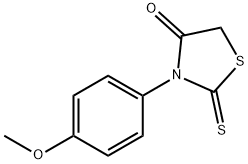 3-(4-甲氧基苯基)-2-硫酮-1,3-噻唑啉-4-酮, 5350-09-4, 结构式