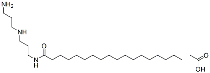 N-[3-[(3-アミノプロピル)アミノ]プロピル]オクタデカンアミド・酢酸 化学構造式