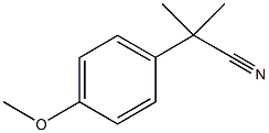2-(4-Methoxyphenyl)-2-methylpropanenitrile 化学構造式