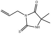 5,5-ジメチル-3-(2-プロペニル)-2-チオキソ-4-イミダゾリジノン 化学構造式