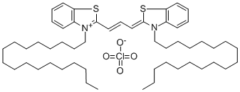3,3'-DIOCTADECYLTHIACARBOCYANINE PERCHLORATE 化学構造式