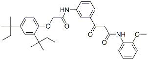 3-[[[2,4-ビス(1,1-ジメチルプロピル)フェノキシ]アセチル]アミノ]-N-(2-メトキシフェニル)-β-オキソベンゼンプロパンアミド 化学構造式
