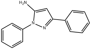 2,5-ジフェニル-2H-ピラゾール-3-アミン 化学構造式
