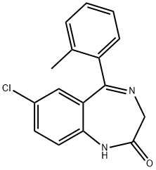 7-Chloro-1,3-dihydro-5-(2-methylphenyl)-2H-1,4-benzodiazepine-2-one,5358-35-0,结构式