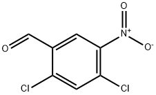 2,4-ジクロロ-5-ニトロベンズアルデヒド 化学構造式
