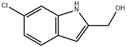 (6-CHLORO-1H-INDOL-2-YL)-METHANOL 化学構造式