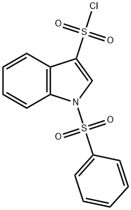 1-(苯磺酰基)吲哚-3-磺酰氯, 535930-73-5, 结构式