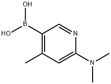 6-(ジメチルアミノ)ピリジン-3-ボロン酸二塩酸塩 化学構造式