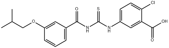 2-CHLORO-5-[[[[3-(2-METHYLPROPOXY)BENZOYL]AMINO]THIOXOMETHYL]AMINO]-BENZOIC ACID Structure