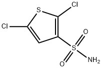 2,5-ジクロロ-3-チオフェンスルホンアミド 化学構造式