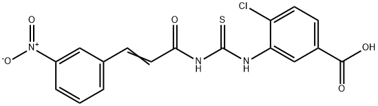4-CHLORO-3-[[[[3-(3-NITROPHENYL)-1-OXO-2-PROPENYL]AMINO]THIOXOMETHYL]AMINO]-BENZOIC ACID Structure