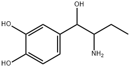 2-アミノ-1-(3,4-ジヒドロキシフェニル)-1-ブタノール 化学構造式