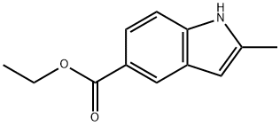 2-甲基-1H-吲哚-5-羧酸乙酯, 53600-12-7, 结构式