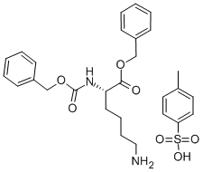 苄基((苄氧基)羰基)-L-赖氨酸-4-甲基苯磺酸盐, 5361-91-1, 结构式