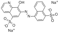 8-ヒドロキシ-7-[(4-スルホ-1-ナフタレニル)アゾ]-5-キノリンスルホン酸ジナトリウム 化学構造式