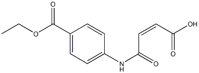 N-(4-エトキシカルボニルフェニル)マレインアミド酸 化学構造式