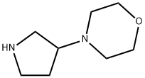 4-ピロリジン-3-イルモルホリン 化学構造式