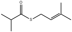 Propanethioic acid, 2-methyl-, S-(3-methyl-2-butenyl) ester Struktur