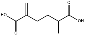 2-甲基-5-亚甲基己二酸,5363-70-2,结构式