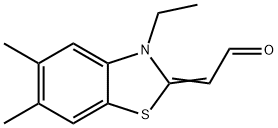 Acetaldehyde, (3-ethyl-5,6-dimethyl-2(3H)-benzothiazolylidene)- (9CI) Struktur