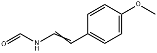 N-[2-(4-メトキシフェニル)エテニル]ホルムアミド 化学構造式