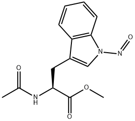 N-acetyl-N'-nitrosotryptophan methyl ester Struktur