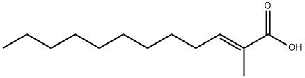 trans-2-Methyl-2-dodecenoicacid Struktur