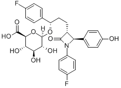 Ezetimibe hydroxy-b-D-glucuronide Struktur