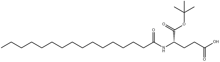 N-(1-オキソヘキサデシル)-L-グルタミン酸TERT-ブチルエステル 化学構造式