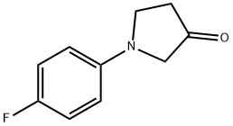 1-(4-氟苯)吡咯烷-3-酮, 536742-69-5, 结构式