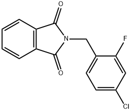 N-(4-クロロ-2-フルオロベンジル)フタルイミド 化学構造式
