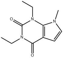 1,3-Diethyl-7-methyl-1H-pyrrolo[2,3-d]pyrimidine-2,4(3H,7H)-dione Struktur