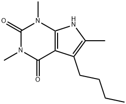 5-Butyl-1,3,6-trimethyl-1H-pyrrolo[2,3-d]pyrimidine-2,4(3H,7H)-dione Struktur