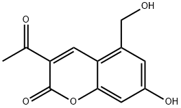 3-アセチル-7-ヒドロキシ-5-(ヒドロキシメチル)-2H-1-ベンゾピラン-2-オン