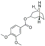3,4-ジメトキシ安息香酸(1R,5S)-8-アザビシクロ[3.2.1]オクタン-3α-イル 化学構造式