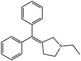 3-(ジフェニルメチレン)-1-エチルピロリジン 化学構造式