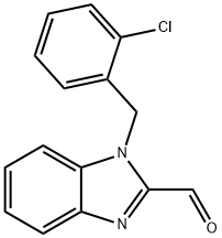 1-(2-クロロベンジル)-1H-ベンズイミダゾール-2-カルブアルデヒド 化学構造式