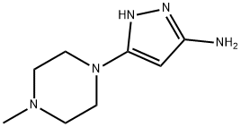 1H-Pyrazol-3-amine,5-(4-methyl-1-piperazinyl)-(9CI) Struktur