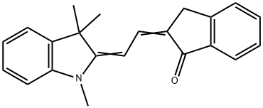 (2E)-2-[(2E)-2-(1,3,3-TRIMETHYL-1,3-DIHYDRO-2H-INDOL-2-YLIDENE)ETHYLIDENE]INDAN-1-ONE Struktur