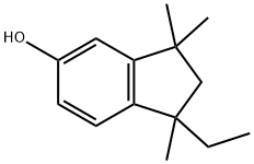 1-ethyl-1,3,3-trimethylindan-5-ol 结构式
