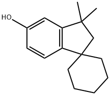 2,3-ジヒドロ-3,3-ジメチルスピロ[1H-インデン-1,1'-シクロヘキサン]-5-オール 化学構造式