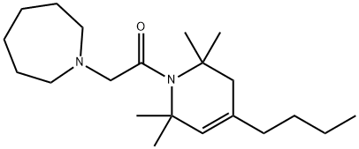 1,2,3,6-Tetrahydro-4-butyl-1-(hexahydro-1H-azepin-1-ylacetyl)-2,2,6,6-tetramethylpyridine 结构式